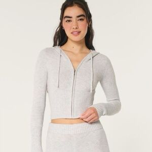 Hollister Gilly Hicks Sweater-Knit Zip-Up Hoodie